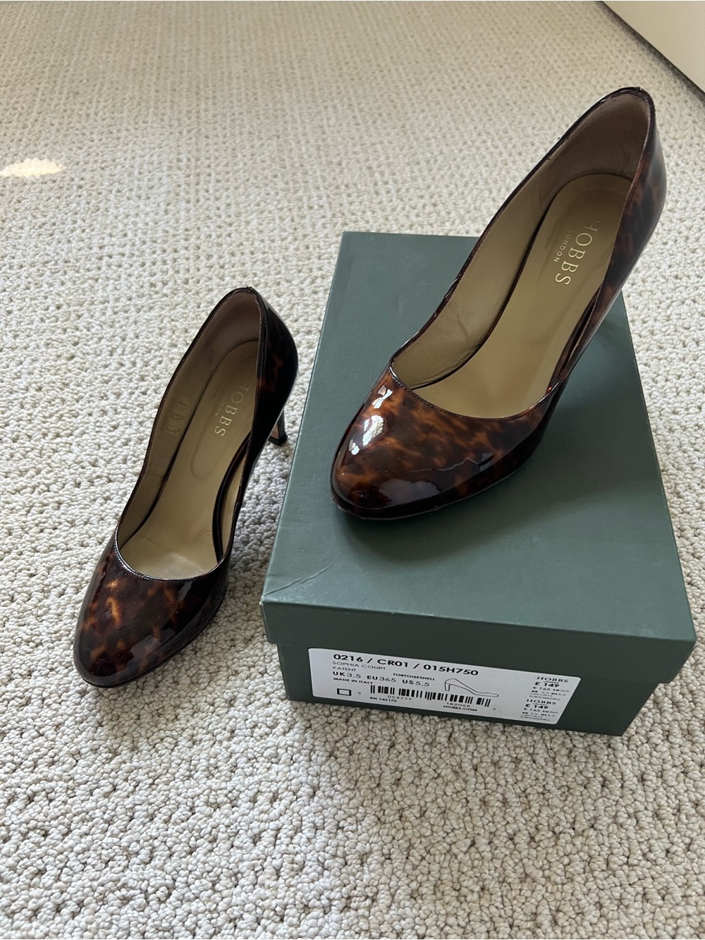 Hobbs Sophia Court Patent Heels